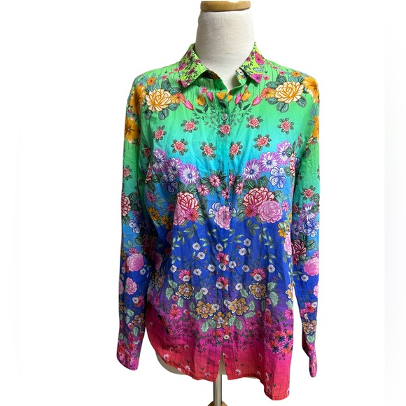 RAINBOW FIELD FITTED SHIRT Size Small - Picture 3 of 6